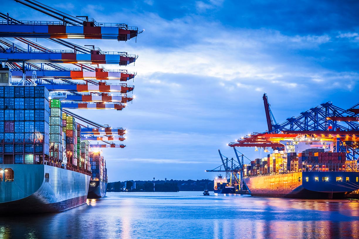 freight overlooking water