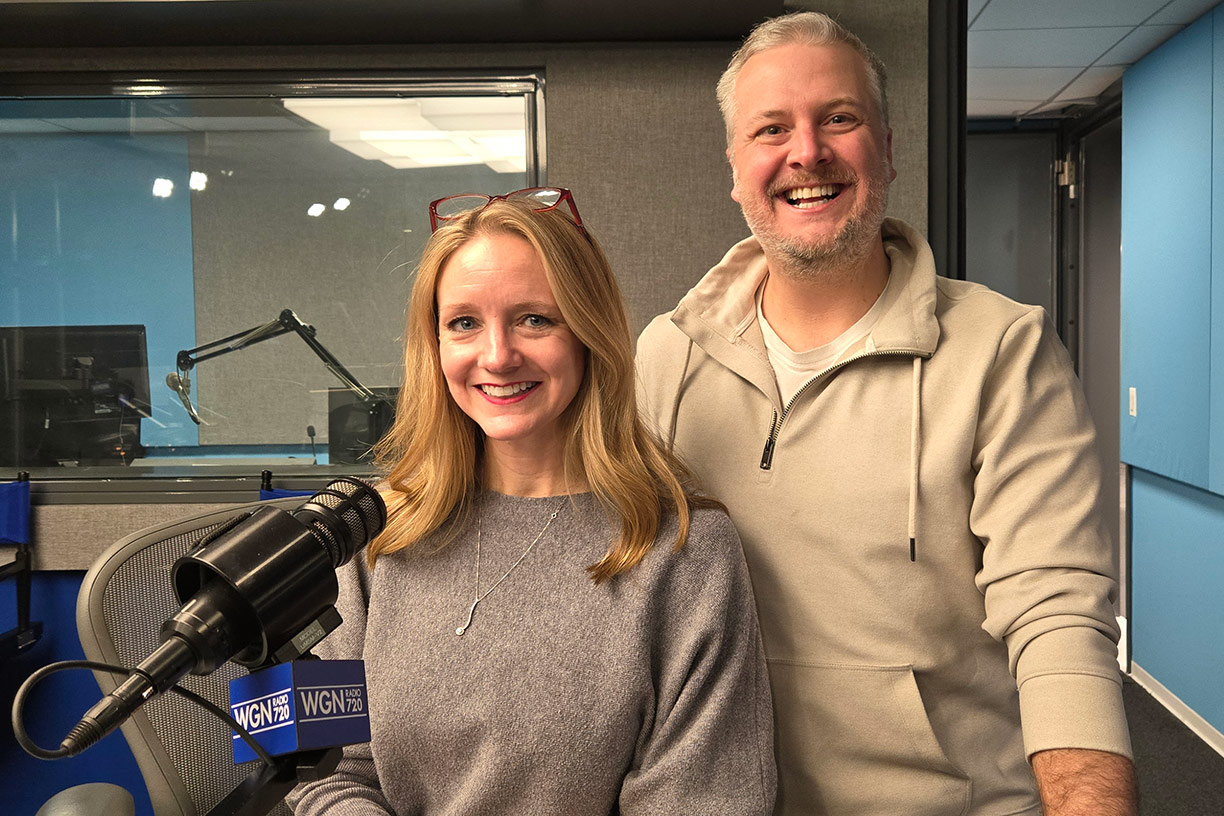 Tiffany Irving with Jon Hansen in WGN studio