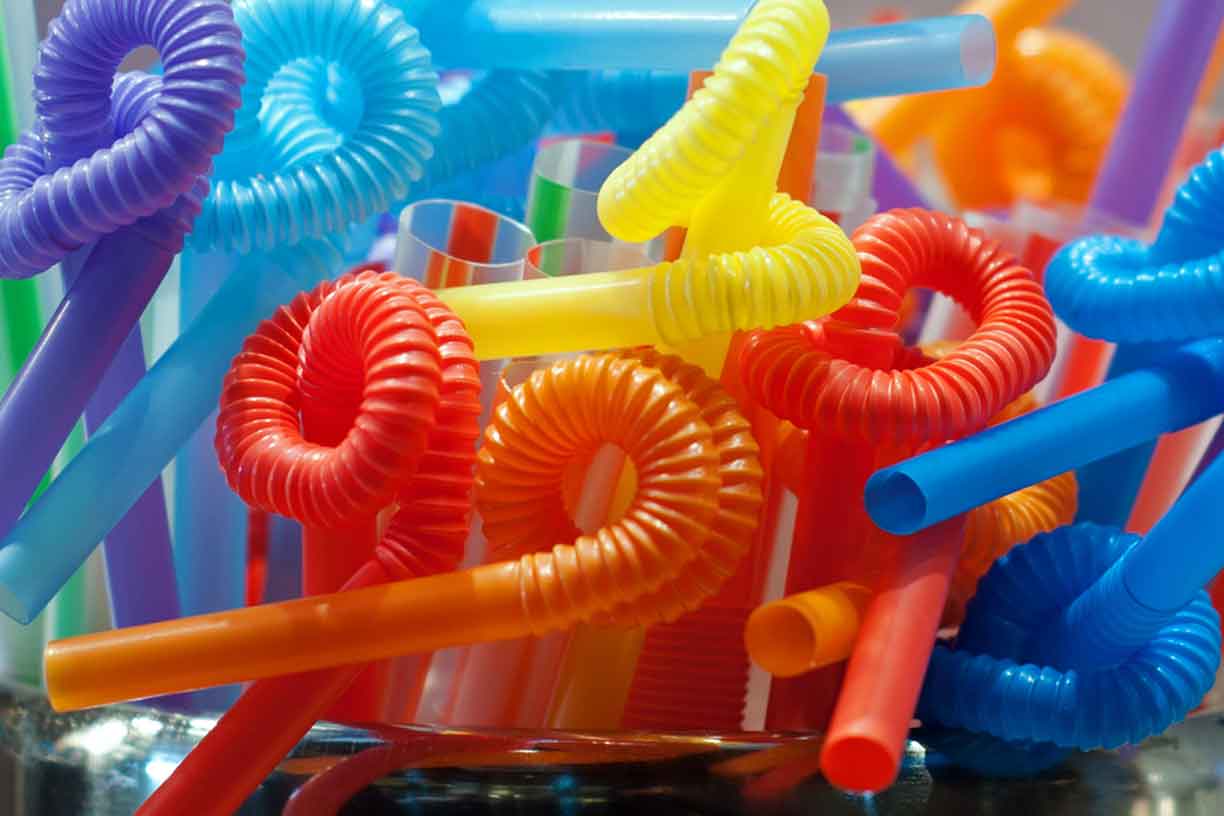 colorful bendy straws