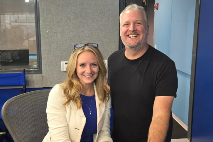 Tiffany Irving and Jon Hansen in WGN studio